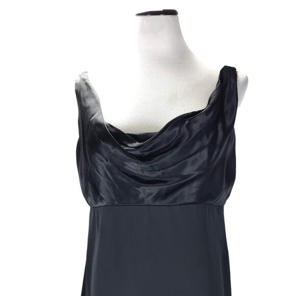 Vintage Dark Bridgerton Black Formal Dress 90s Rhapsody Collection Cowl Neck 12 - Picture 2 of 11